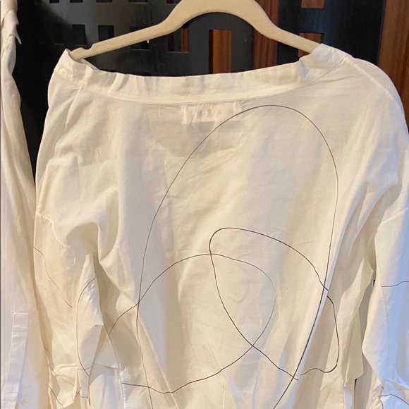 MARNI off white blouse top cotton Italy Sz4-6 - Picture 5 of 16